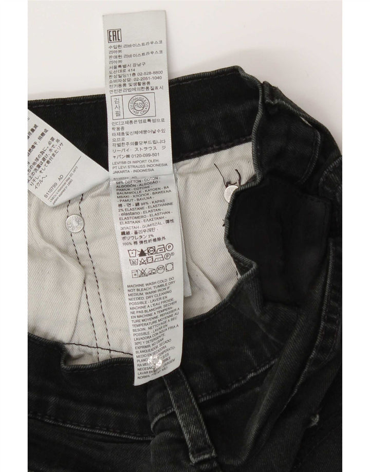 Calça jeans reta masculina Levi's W33 L30 algodão preto