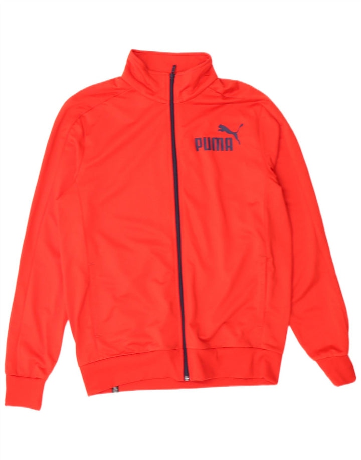 Jaqueta Puma Mens Graphic Tracksuit Top Poliéster Vermelho Médio
