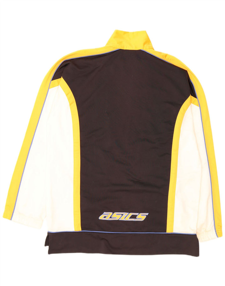 ASICS Mens Graphic Tracksuit Top Jaqueta XL Preto Colourblock Poliéster