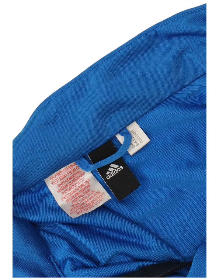 Adidas Womens Tracksuit Top Jacket UK 12 Médio Azul Marinho Colourblock