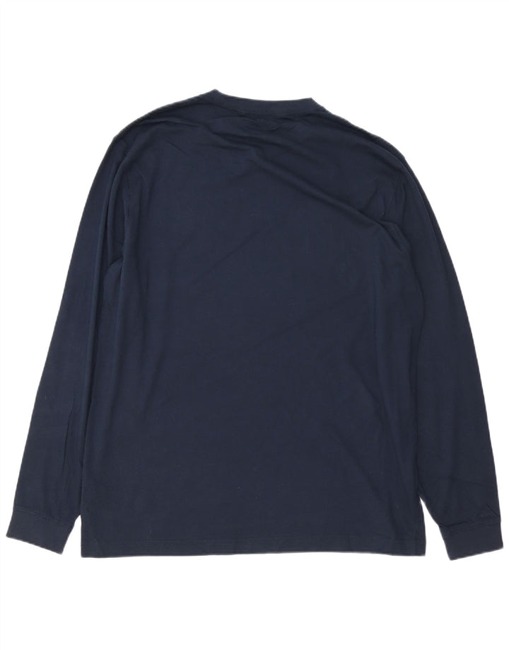 L.L.BEAN Top gráfico masculino de ajuste tradicional manga comprida azul marinho médio