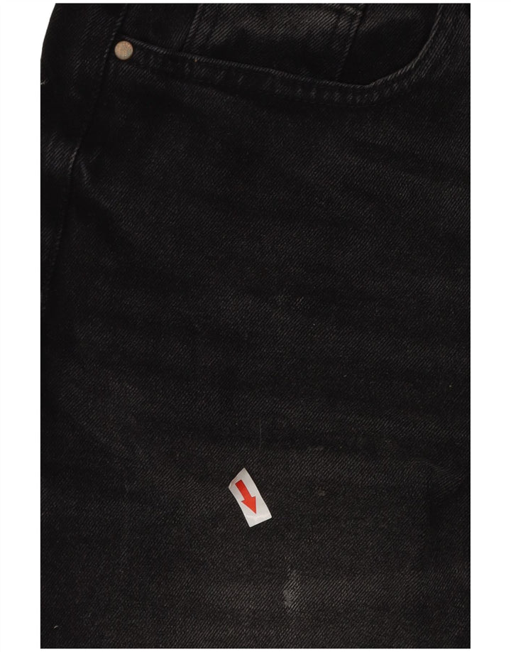 Zara Mens Denim Shorts EU 44 Grande W34 Algodão Preto