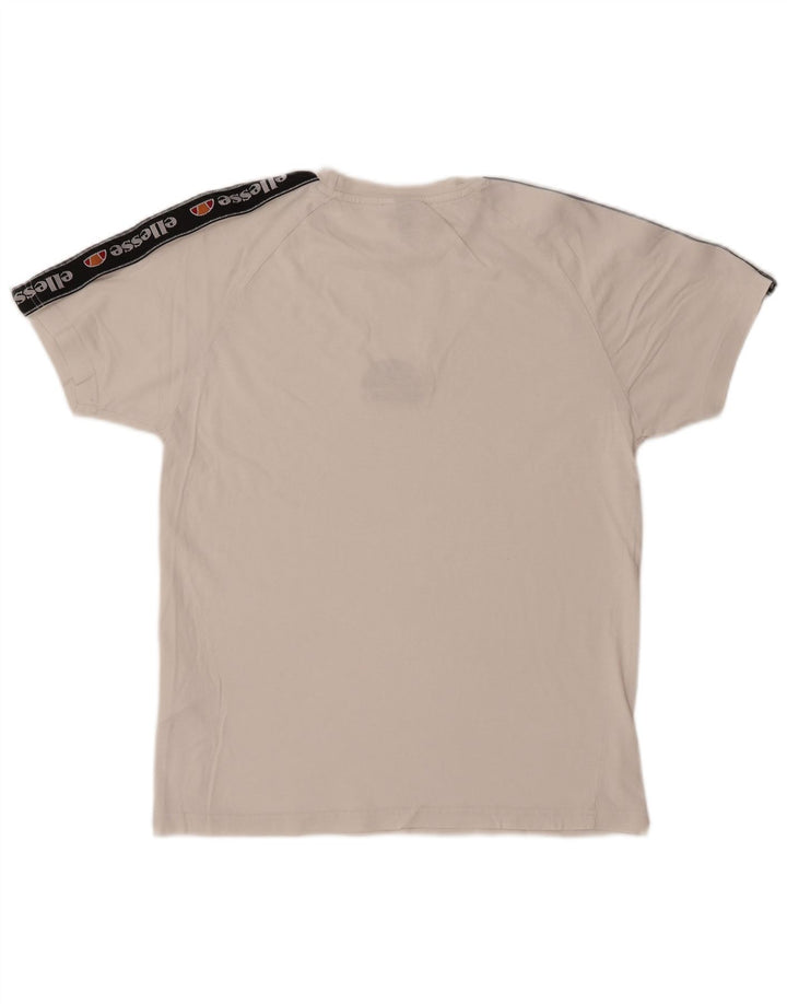 Camiseta masculina gráfica ELLESSE XS algodão branco