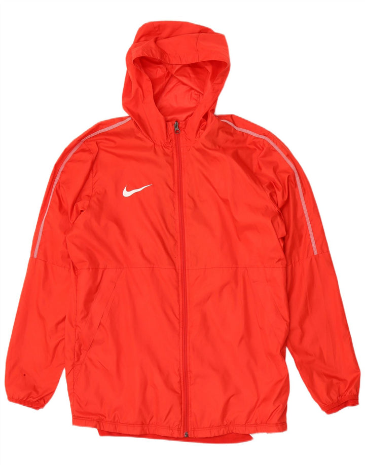 Jaqueta de chuva masculina Nike com capuz UK 40 grande poliéster vermelho