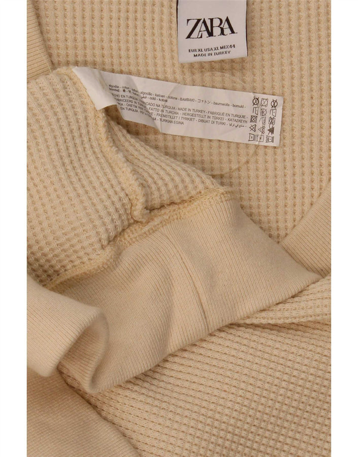 Regata masculina Zara com colete XL algodão bege