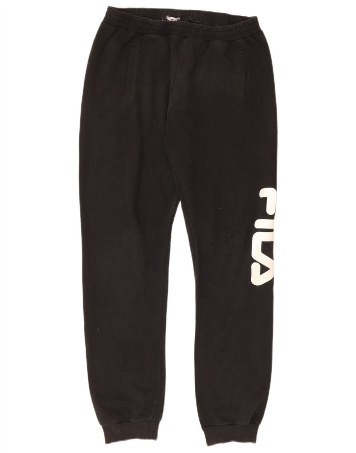 Calça masculina Fila Graphic Tracksuit Joggers médio preto