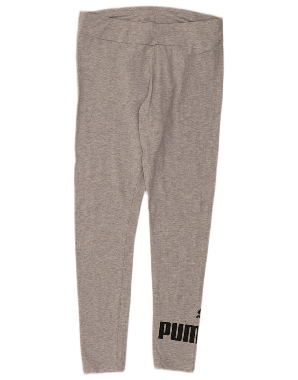 Leggings Puma Feminino UK 14 Algodão Cinza Médio