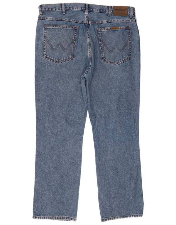 WRANGLER Mens Regular Fit Straight Jeans W40 L32 Blue Cotton