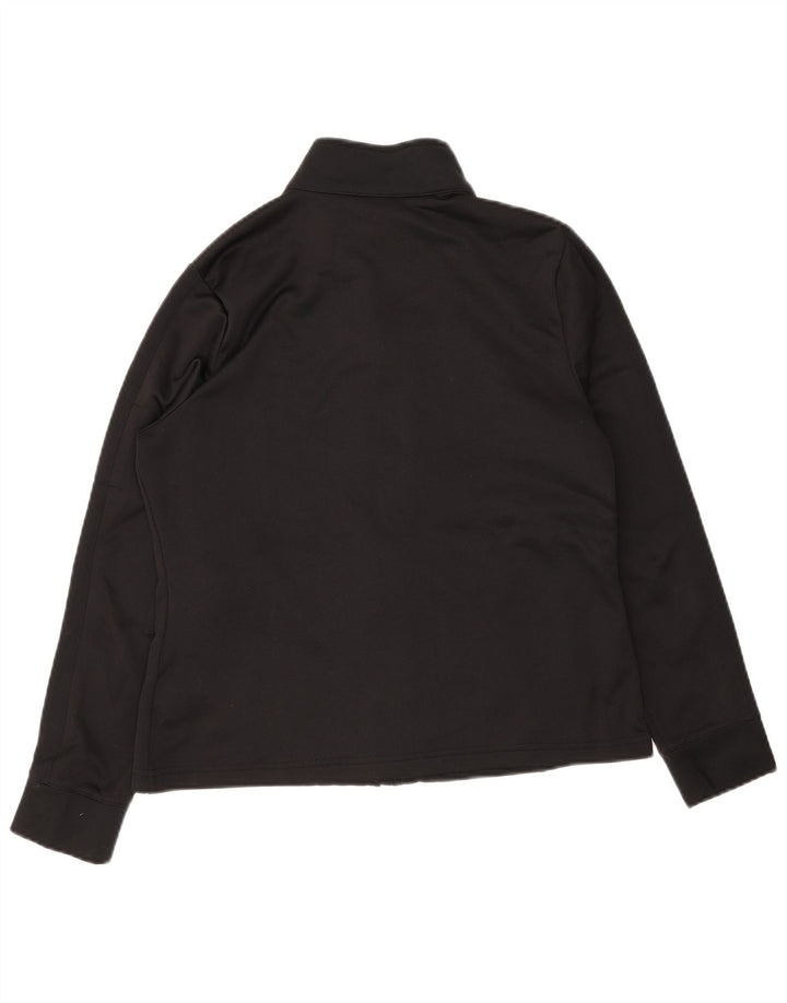 Fila Womens Tracksuit Top Jacket UK 12 Médio Preto Poliéster