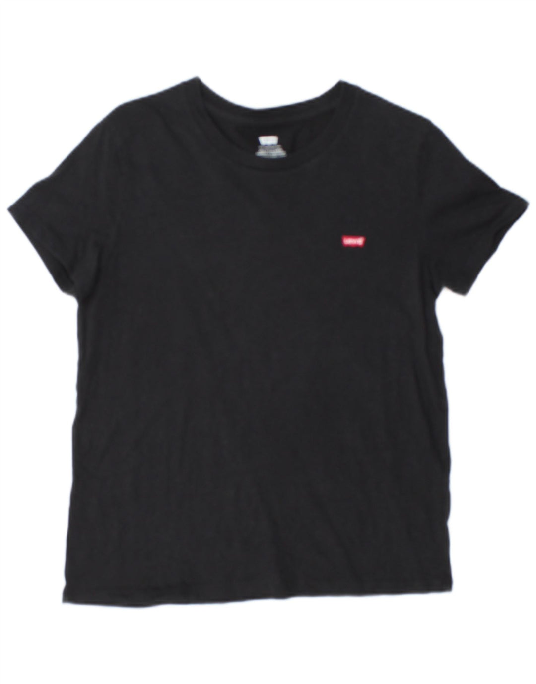 Camiseta feminina oversized Levi's UK 10 pequena algodão preto