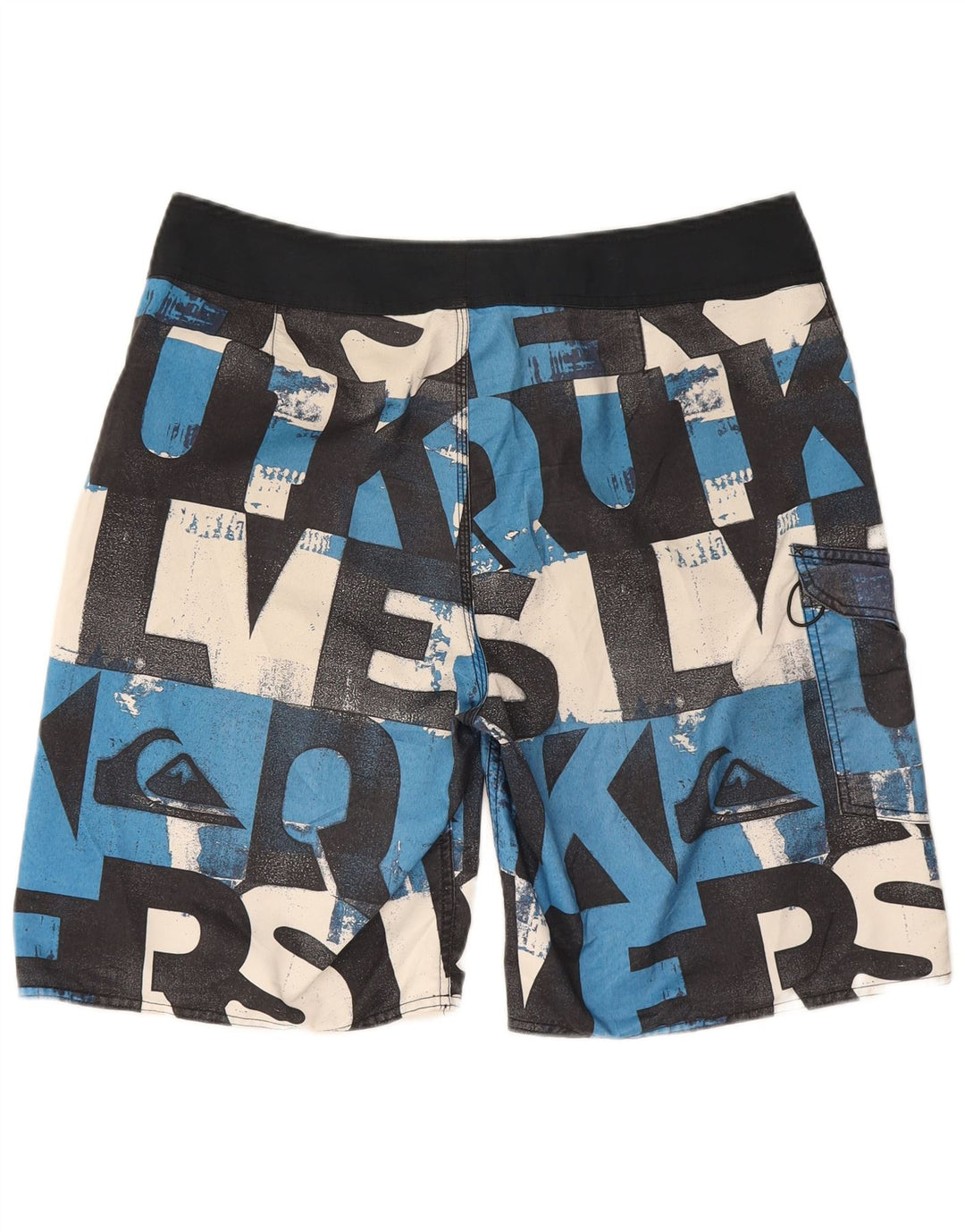 Quiksilver Shorts de natação masculino gráfico grande poliéster preto