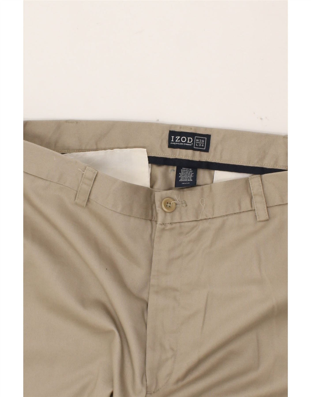 IZOD Mens Straight Chino Trousers W36 L34  Beige Cotton Vintage Izod and Second-Hand Izod from Messina Hembry 
