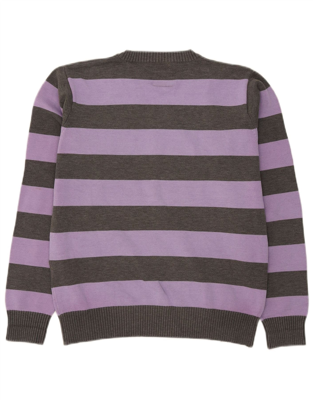 Suéter masculino Jack & Jones com decote em V listrado roxo médio