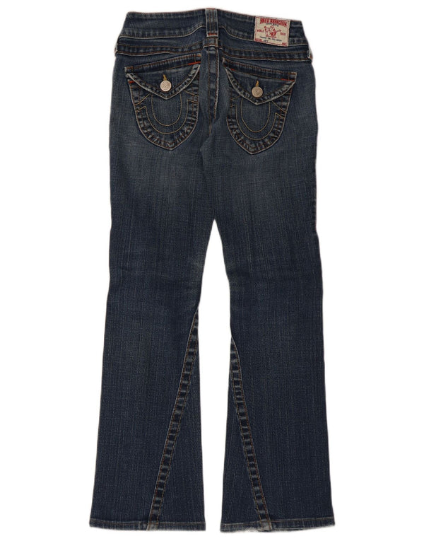 Jeans feminino Bootcut True Religion W24 L27 algodão azul