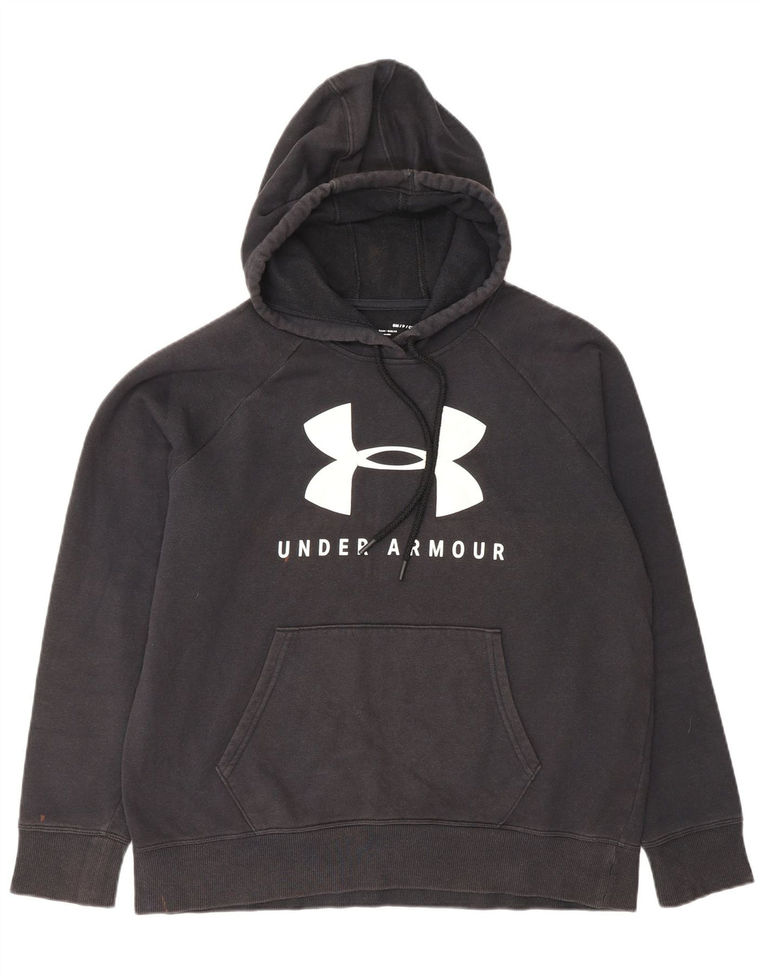 UNDER ARMOUR Masculino gráfico moletom com capuz pequeno algodão preto