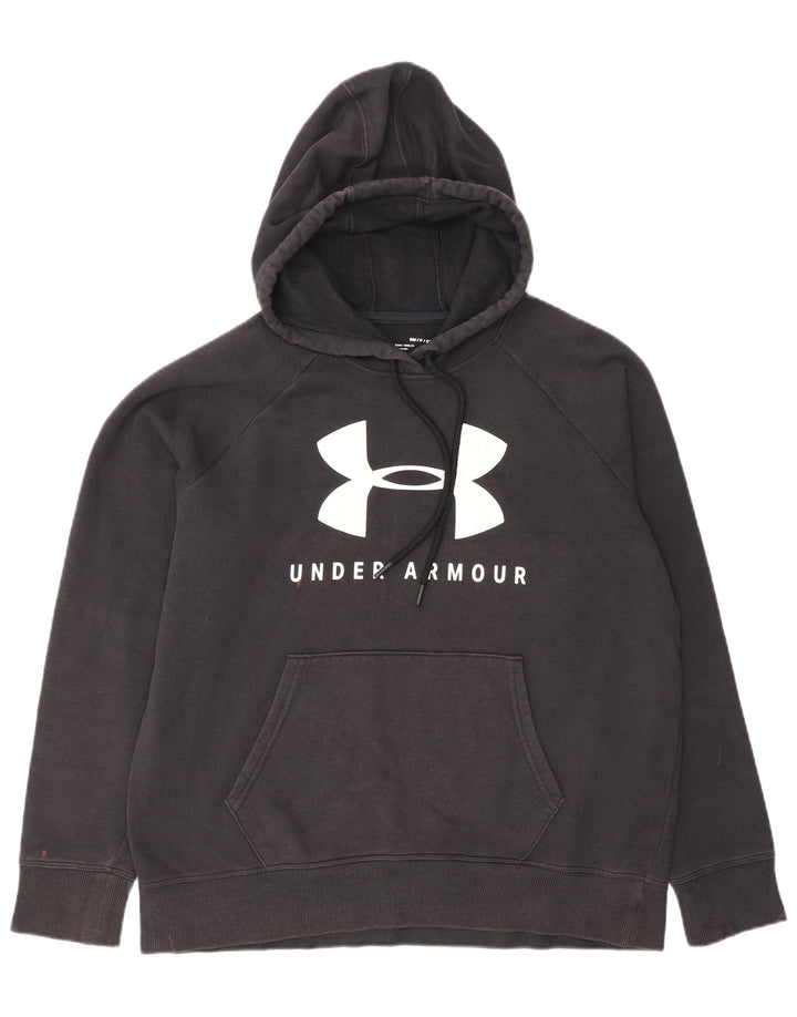 UNDER ARMOUR Masculino gráfico moletom com capuz pequeno algodão preto