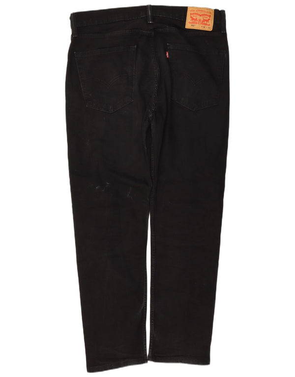 Levi's Masculino 502 Tapered Jeans W36 L32 Algodão Preto