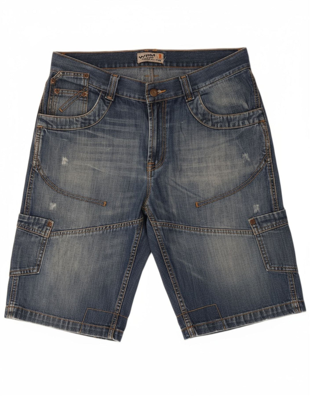 Shorts jeans cargo masculino WPM IT 48 médio W29 algodão azul