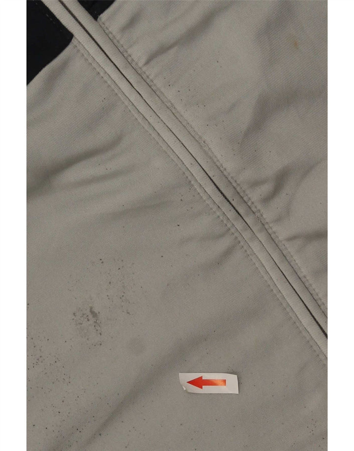 Adidas Mens Tracksuit Top Jacket UK 42/44 Grande Cinza Colorblock Poliéster