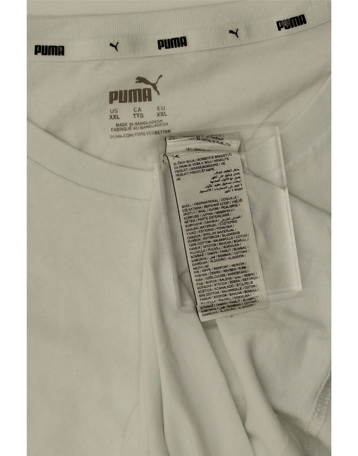 PUMA Mens T-Shirt Top 2XL White Cotton Vintage Puma and Second-Hand Puma from Messina Hembry 