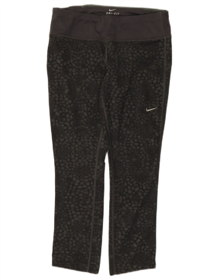 Leggings Nike Dri Fit Capri UK 8 Pequeno Poliéster Geométrico Preto
