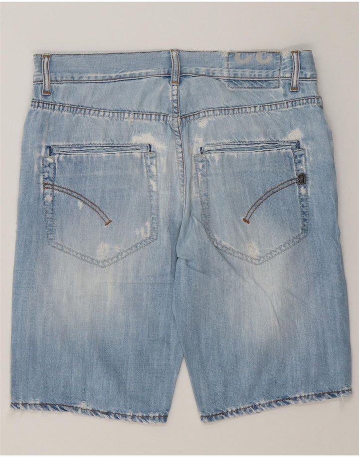 Shorts jeans masculino Dondup desgastado W32 algodão azul médio
