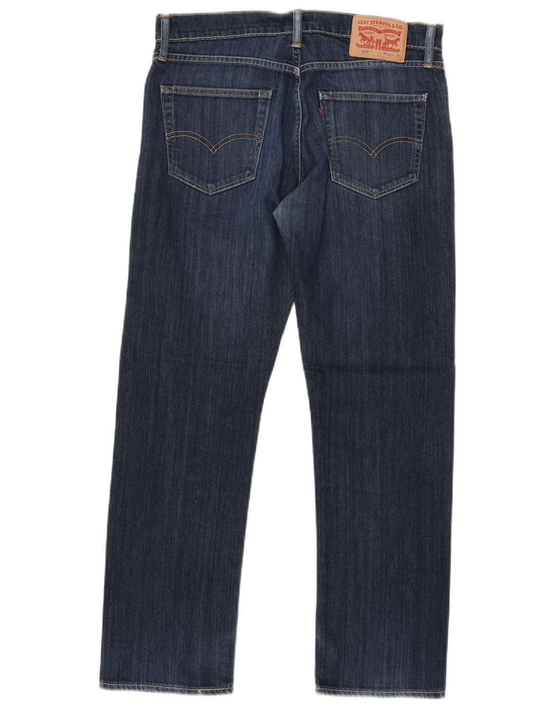 LEVI'S Masculino 504 Straight Jeans W32 L30 Azul Algodão