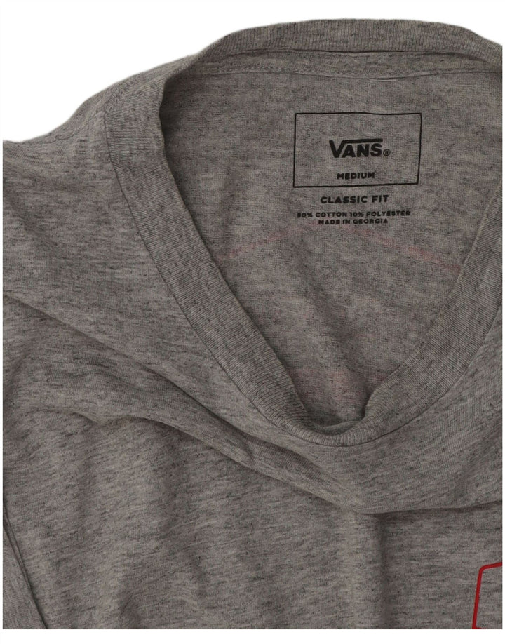 Camiseta masculina Vans Classic Fit Top cinza médio algodão manchado