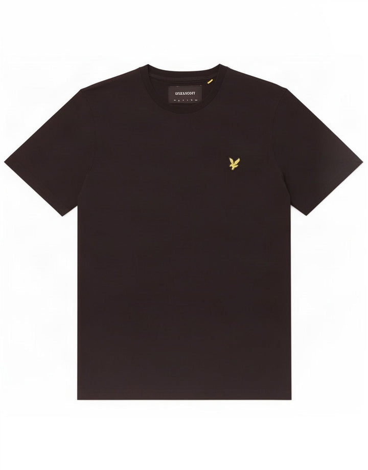Camiseta masculina Lyle & Scott pequena de algodão preto