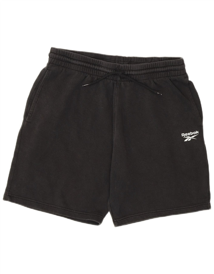 Shorts esportivos masculinos REEBOK grandes de algodão preto