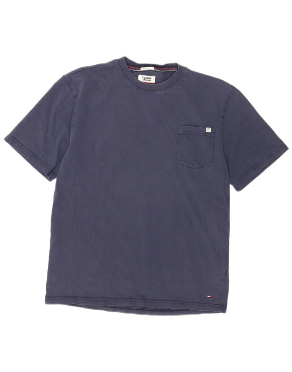Camiseta masculina Tommy Hilfiger Regular Fit grande algodão azul marinho
