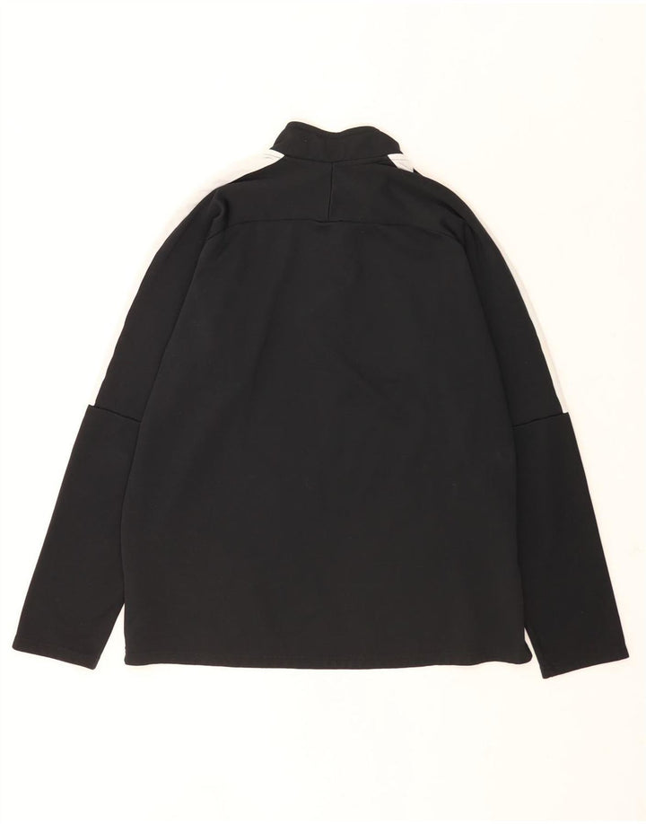 Pulôver masculino Nike com zíper e gola alta, moletom grande, preto, bloco colorido de poliéster