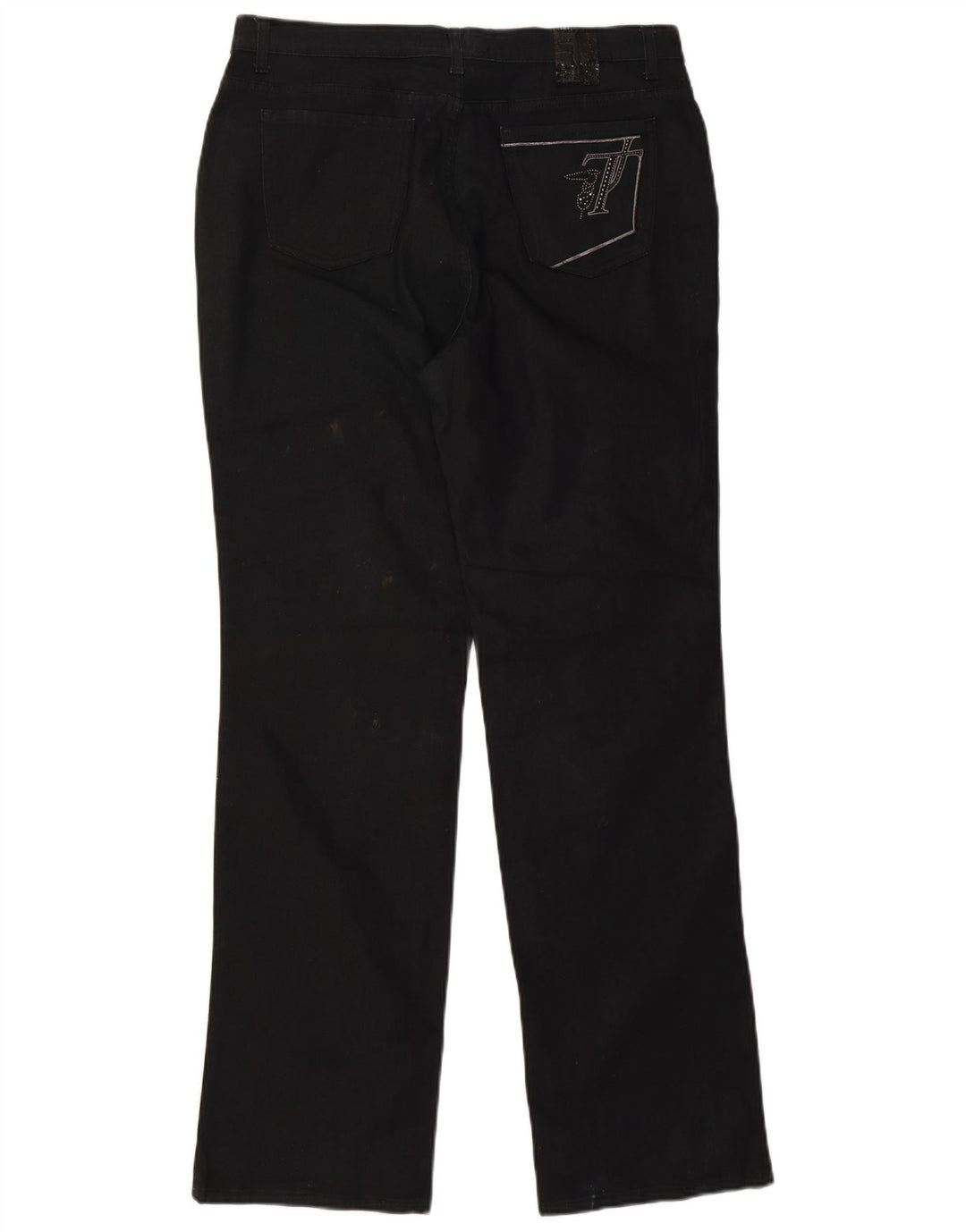 Jeans retos masculinos TRUSSARDI W36 L33 algodão preto