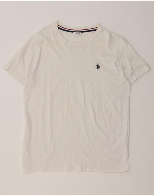 US Polo Assn. Camiseta Masculina Top Grande Algodão Branco