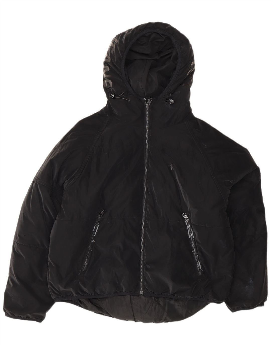 Jaqueta Calvin Klein Jeans Feminina Oversized Graphic Acolchoada Reino Unido 10 Pequena Preta