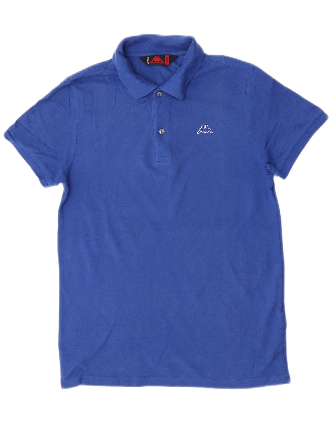 Camisa polo masculina Kappa algodão azul médio