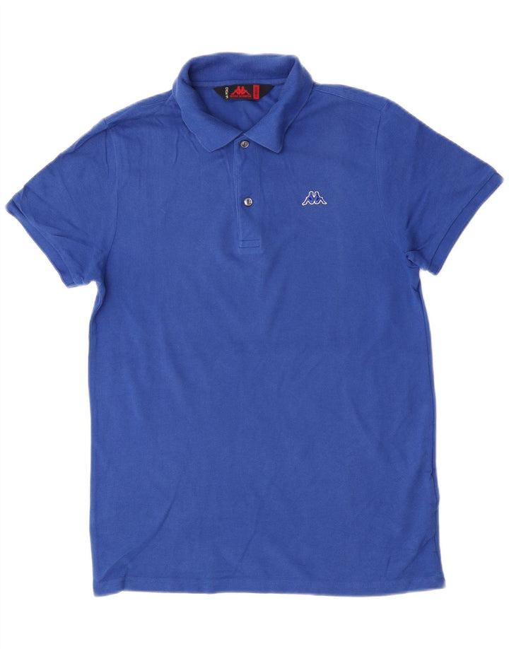 Camisa polo masculina Kappa algodão azul médio