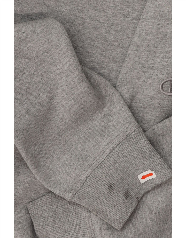 CHAMPION Moletom Masculino Jumper Grande Algodão Cinza