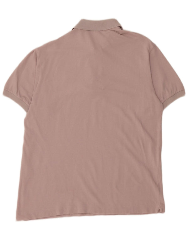 Camisa polo masculina Lacoste tamanho 4 médio algodão rosa