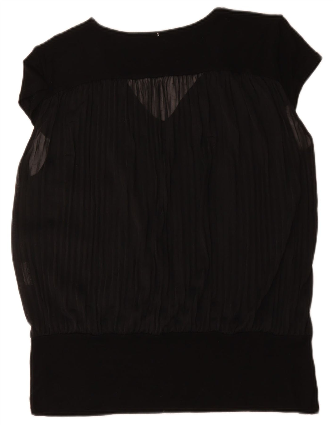 Max Mara Blusa Feminina Top UK 14 Grande Preto