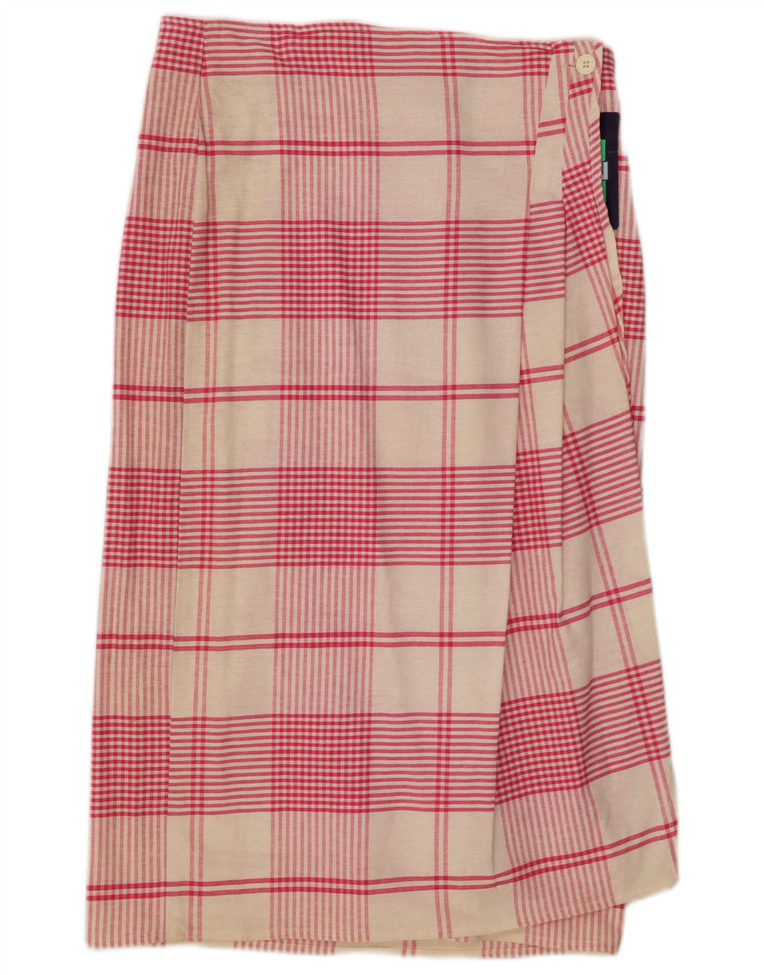 Saia feminina Touche IT 46 grande W30 algodão xadrez rosa