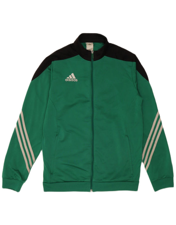 Adidas Mens Tracksuit Top Jacket Médio Verde Colorblock Poliéster