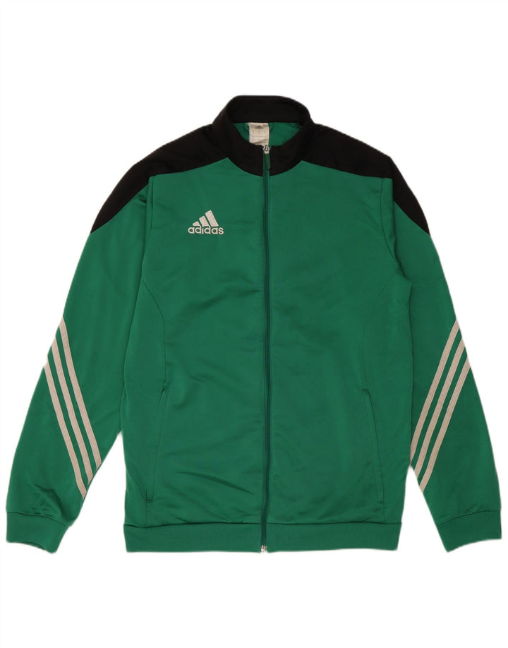 Adidas Mens Tracksuit Top Jacket Médio Verde Colorblock Poliéster