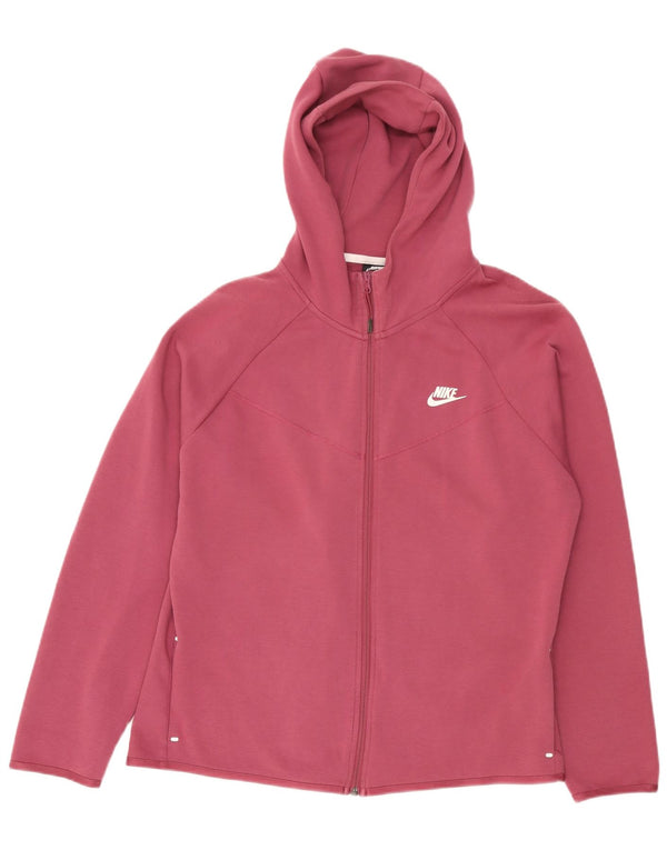 Suéter Nike feminino com capuz e zíper UK 20 2XL algodão rosa