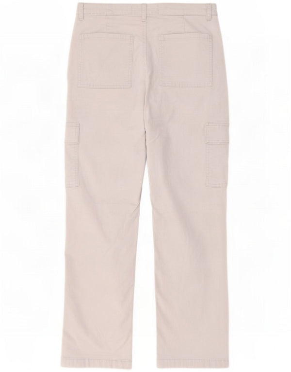 Hollister Womens Dad cintura alta cargo calças EUA 0 XS W25 L29 algodão cinza