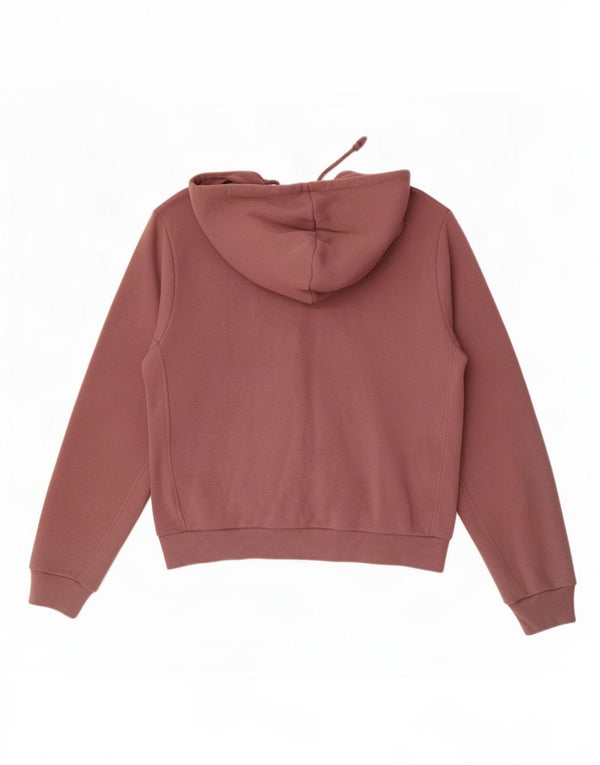 Suéter adidas feminino com capuz e zíper Reino Unido 16/18 grande algodão rosa