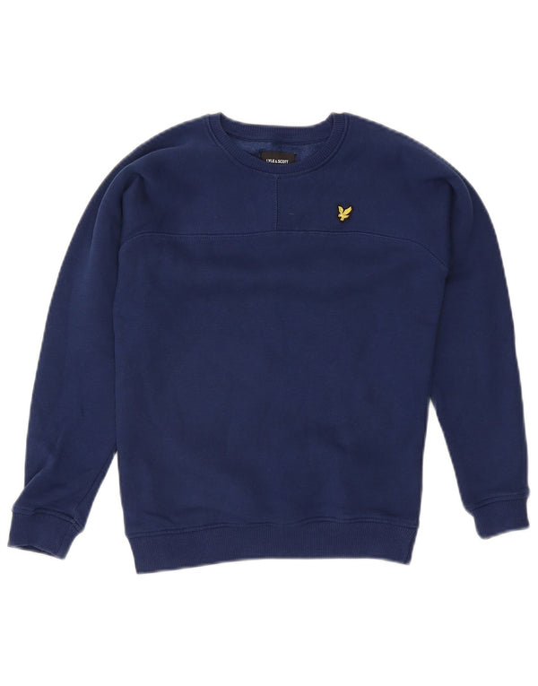 Moletom masculino Lyle & Scott 9-10 anos azul marinho algodão