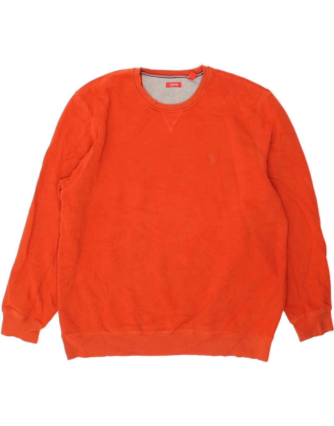 IZOD Mens Big & Tall Sweatshirt Jumper 2XL Orange Cotton Vintage Izod and Second-Hand Izod from Messina Hembry 