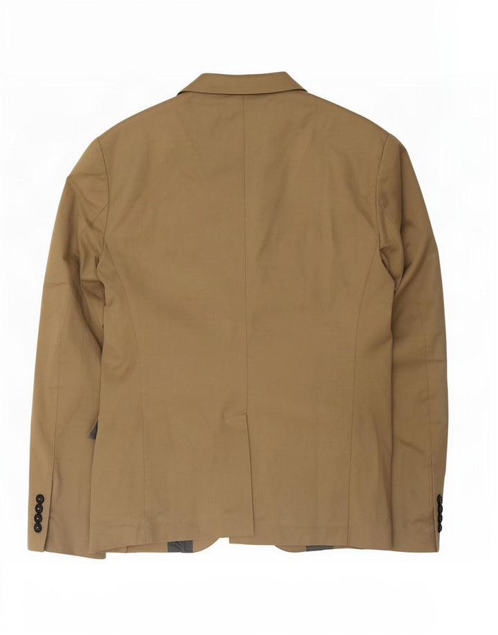 Jaqueta blazer masculina Zara com 2 botões EU 50 médio cáqui clássico