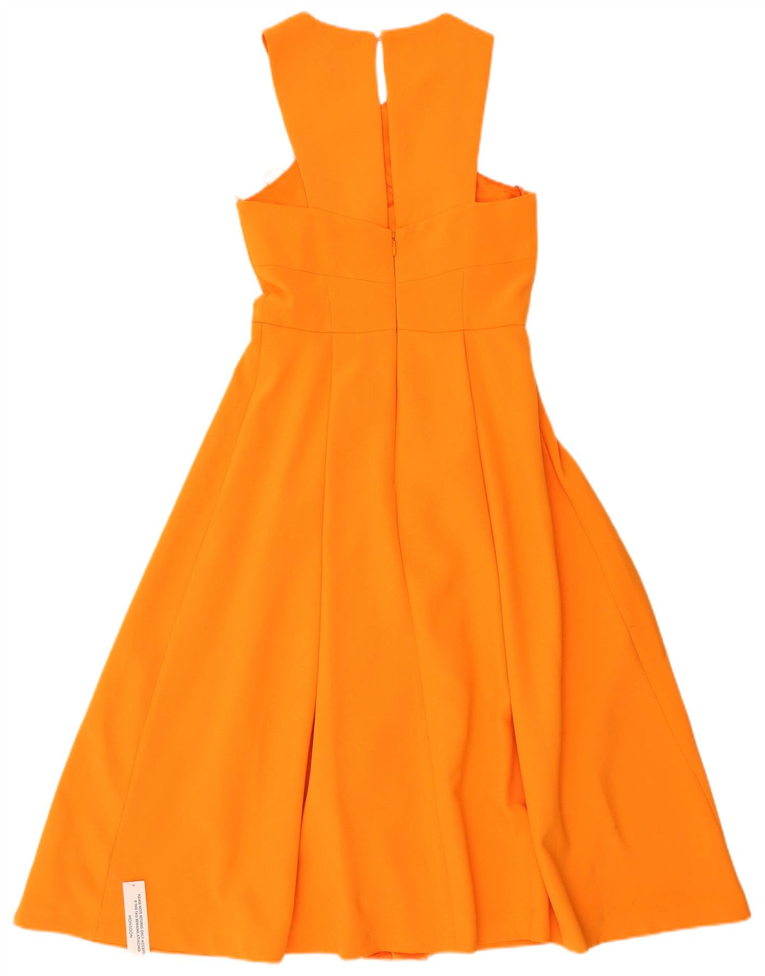 Vestido maxi feminino sem mangas Monsoon Reino Unido 8 poliéster laranja pequeno